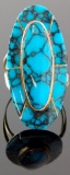 Julius Manuelito Sterling Silver & Turquoise Ring