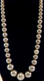 Sterling Silver Graduated Bead Necklace