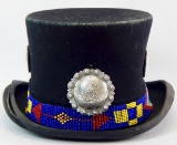 Beaded Native American Chief's Top Hat