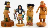 Lot of 4 : Vintage Polychrome Kachinas