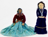 Lot of 2 : Handmade Native American Cloth Dolls