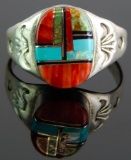 Milton Lasiloo Sterling Silver Inlay Ring