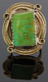 Sterling Silver & Green Turquoise Ring