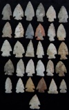 Collection of 31 Corner/Side Notched Arrowheads