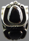 Black Onyx & Sterling Silver Ring