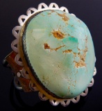 Large Navajo Turquoise & Sterling Silver Cuff Bracelet