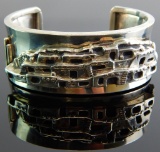 Sterling Silver Pueblo House Cuff Bracelet