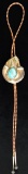 Turquoise & Bear Claw Sterling Silver Bolo Tie