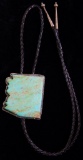 Large Sterling Silver & Turquoise Arizona Bolo Tie