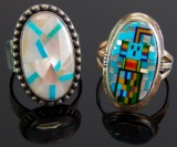 Pair of Sterling Silver Southwestern Rings