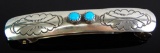 Sterling Silver & Turquoise Barrette