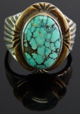 Roie Jaque Navajo Sterling Silver & Turquoise Ring
