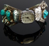 Fred James Navajo Sterling Silver Watch Cuff Bracelet