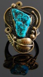 Gold Filled & Sterling Silver Turquoise Ring