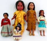Lot of 5 : Native American Costumed Dolls