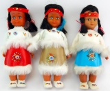 Lot of 3 : Native American Costumed Dolls