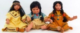 Lot of 3 : Native American Costumed Porcelain Dolls