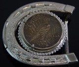 Nickel Silver Coin Belt Buckle