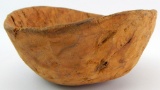 Primitive, Dug-out Wooden Bowl