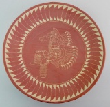 Native American Dancer Carved Decorative Plate