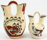 Pair of Acoma Polychrome Wedding Vases