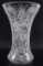 Antique Brilliant American Cut Glass Vase with Floral Design
