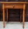 Antique Single Drawer Tiger Maple Side Table