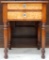 Antique Two-Drawer Maple Side Table with Birds Eye Maple Drawers