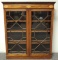 Antique Mahogany Bookcase with Ornate Inlay