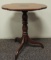 Antique Cherry Candle Tilt Top Table with Mahogany Center