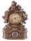 Antique U.S. Clock Co. Cast Iron Mantle Clock with Cupid Design