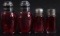 Lot of 2 Pairs : Cranberry Inverted Thumbprint Salt and Pepper Shakers