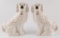 Antique Pair of Staffordshire Spaniel Ceramic Dog Statues