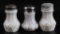 Lot of 3 : EAPG Milk Glass Shakers