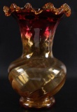 Antique (circa 1880's) Amberina Blown Glass Vase