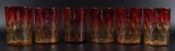 Group of 6 : Amberina Coin Dot Tumblers