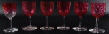 Group of 6 : Cranberry Goblets