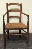 Antique Woven Rush Chair