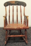 Antique Child's Rocking Chair with Original Paint