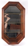 Pair of Vintage Wall Mount Fruitwood Showcases
