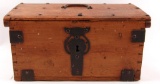 Antique Primitive Pine Lock Box