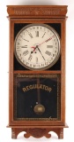Antique Ingraham Regulator Wall Hanging Calendar Clock