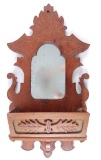Antique Walnut Mirror with Pocket