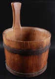Antique Primitive Wood Piggin/ Salt Box Bucket