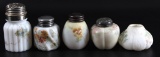 Lot of 4 : Painted Glass Shakers