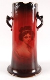 Antique Warwick Vase with Portrait of Woman
