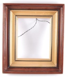 Antique Walnut and Gilded Picture Frame