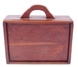 Antique Walnut Storage Box with Handle