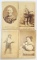 Group of 4 CDV Photographs-Circus-Performers