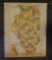 Vintage A.J. Nystrom & Co. Unrivaled Map of Illinois